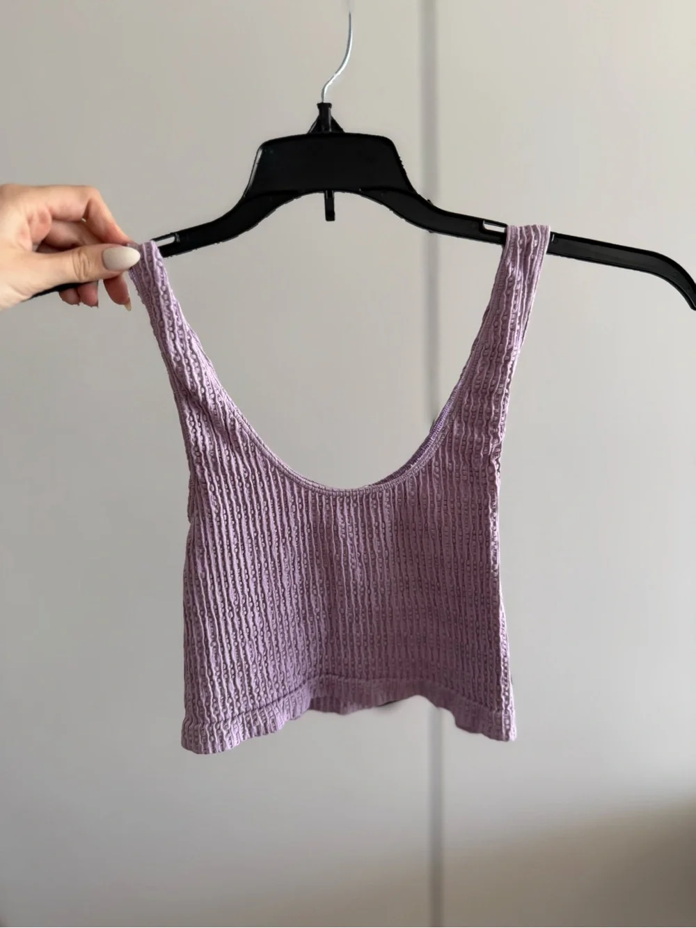 PacSun Lilac Ribbed Crop Tank - Picture 1 of 1